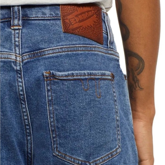 Icecream Neon Lime Striped Running Dog Denim Jean - Picture 4 of 12